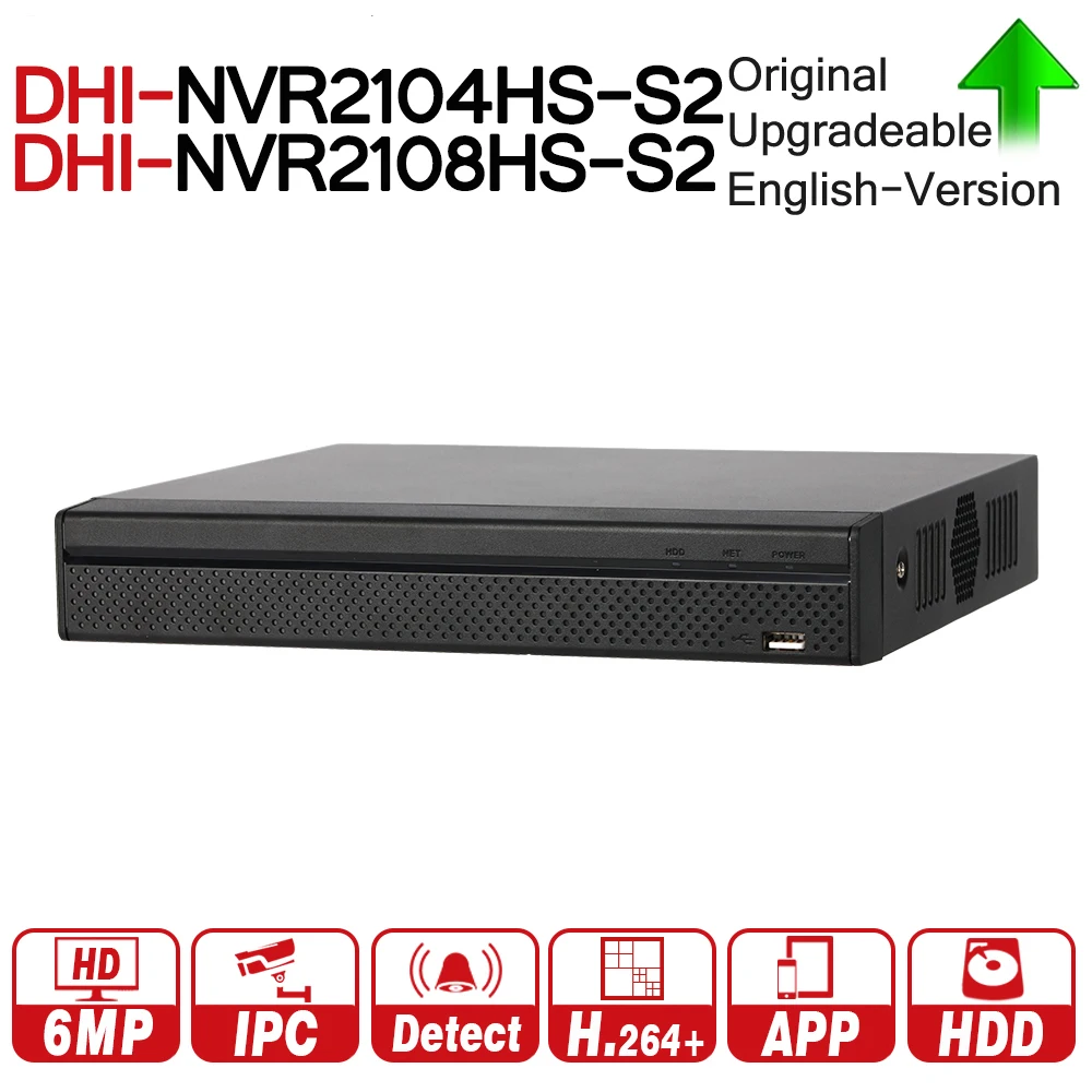 

Dahua Original NVR2104HS-S2 NVR2108HS-S2 4/8 Channel Compact Network Video Recorder With SATA Interface Support H264+ IP Camera