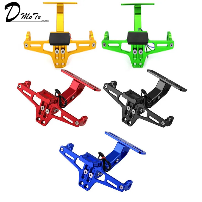 

Универсальный CNC Мотоцикл Регулируемый угол алюминиевый номерной знак рамка держатель кронштейн