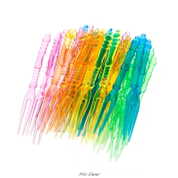 

50 pcs / pack Disposable Plastic Fruit Food Forks Picks Set for Party Kitchen Accessories