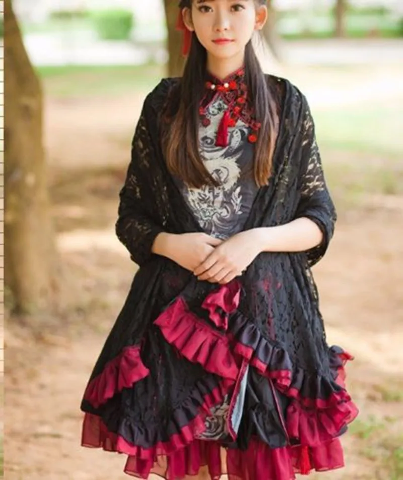 Lace Falbala Scarf (5)