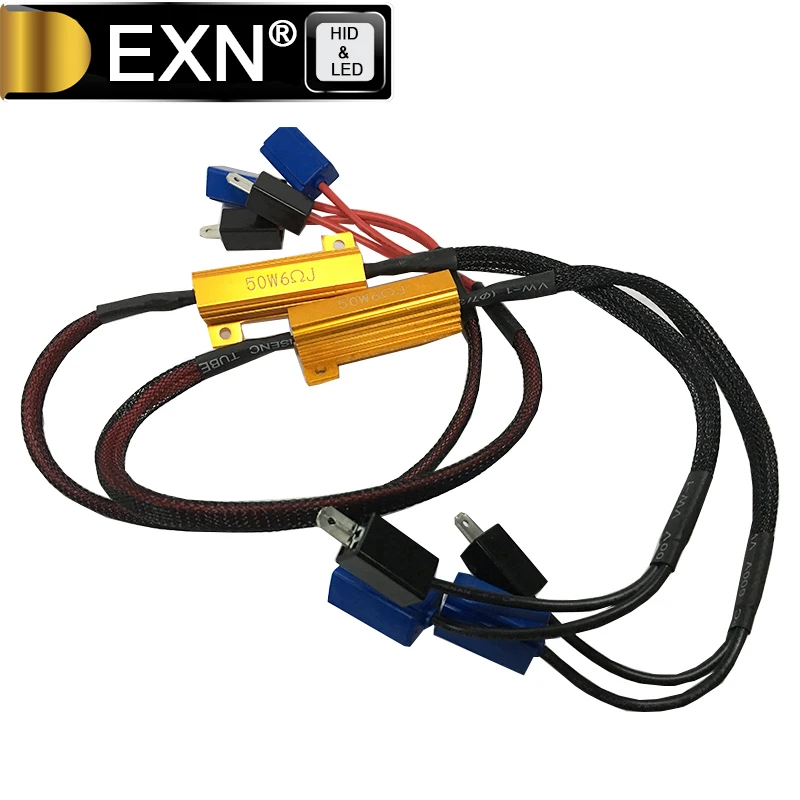 

EXN LED Decoder H1 H3 H4 H13 H7 H8 H11 9005 9006 9004 9007 LED 50W 6ohm Fog Lamps Canbus Warning Canceller No Error LED Decoder