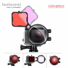 Fantaseal 3in1 Gopro Hero 5 погружение объектива фильтр, красный и пурпурный подводный Цвет коррекция фильтр + 16X макрообъектив фильтр Combo