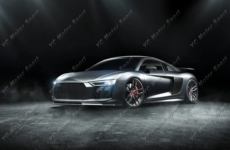 2017-2018 Audi R8 Coupe & Spyder V10 & V10 Plus Vorsteiner VRS AERO Style Front Spoiler Lip DCF  (52)