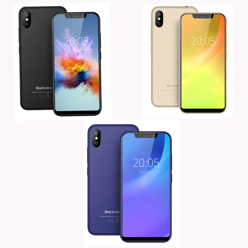 Blackview A30 5," смартфон ГБ 2 ГБ+ 16 Гб MTK6580A четырехъядерный 19:9 полный экран Android 8,1 Dual SIM Face ID мобильный телефон 3G