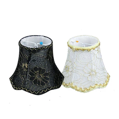 Small Clip On Candle Black & Gold Flowered Fabric Lamp Shade Ceiling Handmade Small Clip On Candle Black & Gold Flowered Fabric Lamp Shade Ceiling Handmade