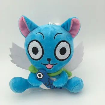 

5 pcs/lot Anime Natsu Happy Plush Doll FAIRY TAIL Figure Happy soft Stuffed Plush Toy High Quality kawaii pillow For Gifts
