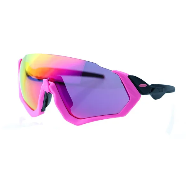 Мужские и женские ультралегкие поляризованные велосипедные очки сменные линзы уличные очки модные солнцезащитные очки против УФ с 2 шт. Запасные линзы - Цвет: Pink Black