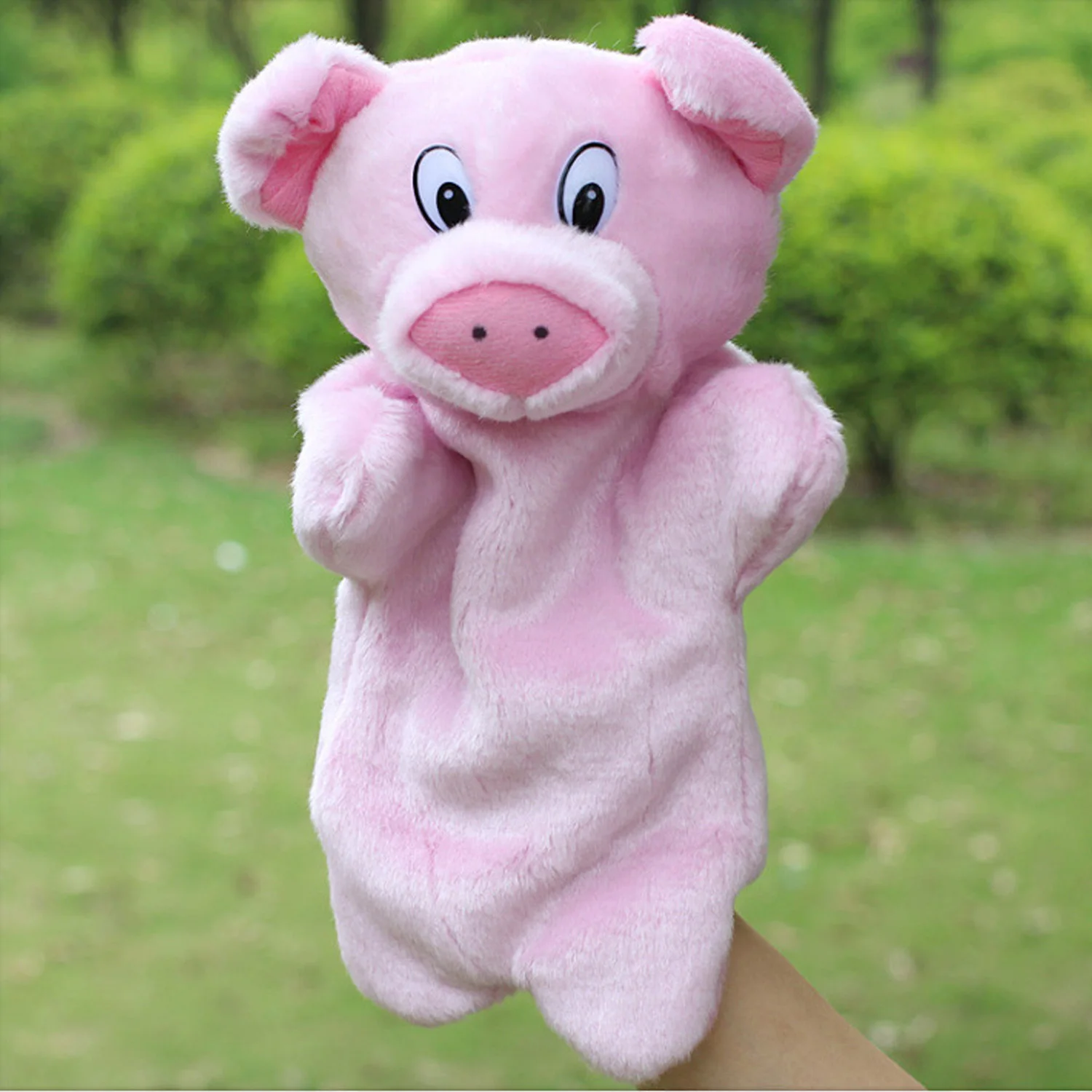 Kid Cartoon Animal Pink Pig Plush Finger Puppet Finger Toy Finger Doll