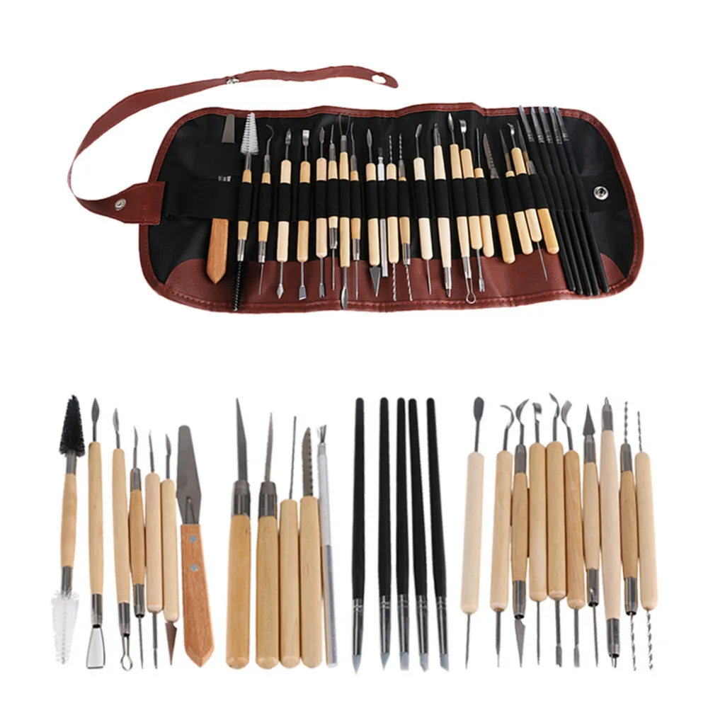 27pcs/Lot Polymer Clay Tools Ceramic Art Tools Kit Set for Pottery