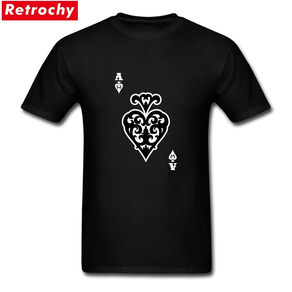 Fashion Ace of Spades Shirt Man Short Sleeve Father's Day Plus Size T
