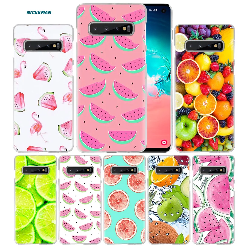 

Summer Fruit Lemon Case for Samsung Galaxy S10 5G S10e S9 S8 M30 M20 M10 J4 J6 Plus J8 2018 Note 8 9 Clear Hard PC Phone Cover