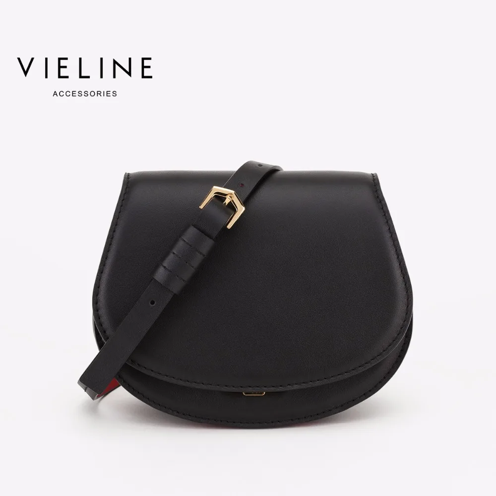 Женская сумка-седло Vieline из натуральной кожи, Известный дизайнерский бренд, настоящая кожаная сумка через плечо, женская сумка