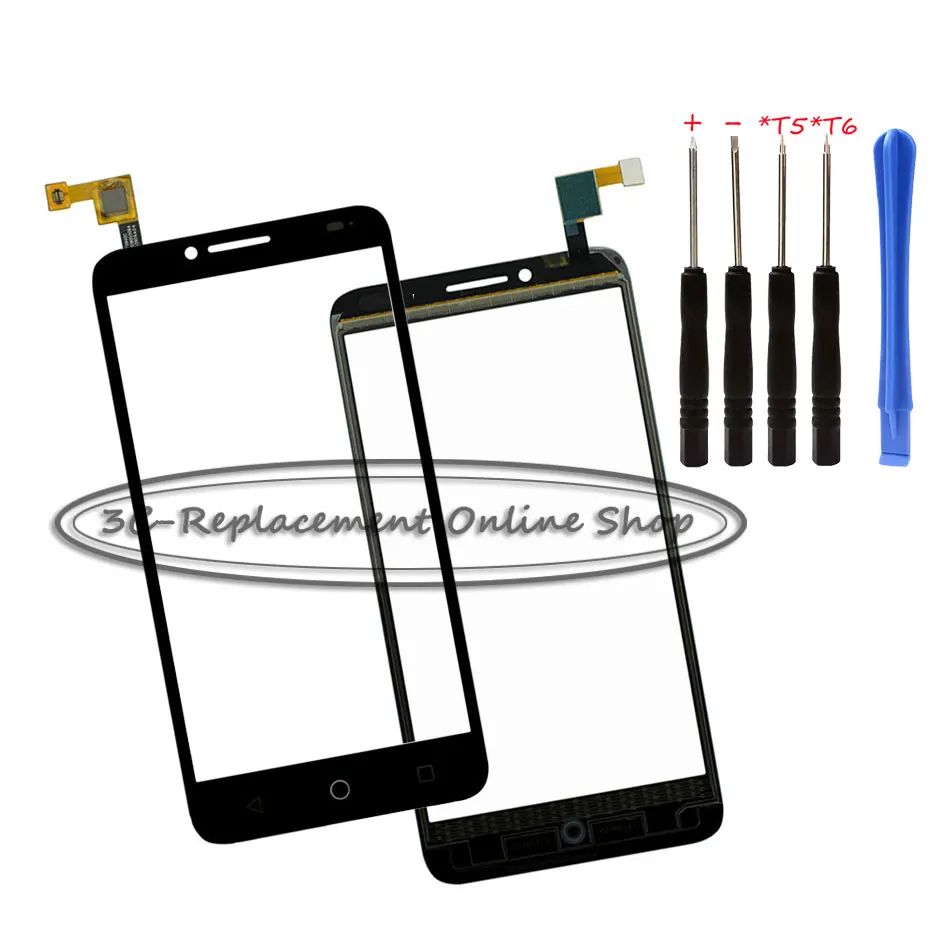 Черный сенсорный экран для Alcatel One Touch Fierce XL 5054 5040O 5054N 5055W Pixi 3 дигитайзер бесплатные