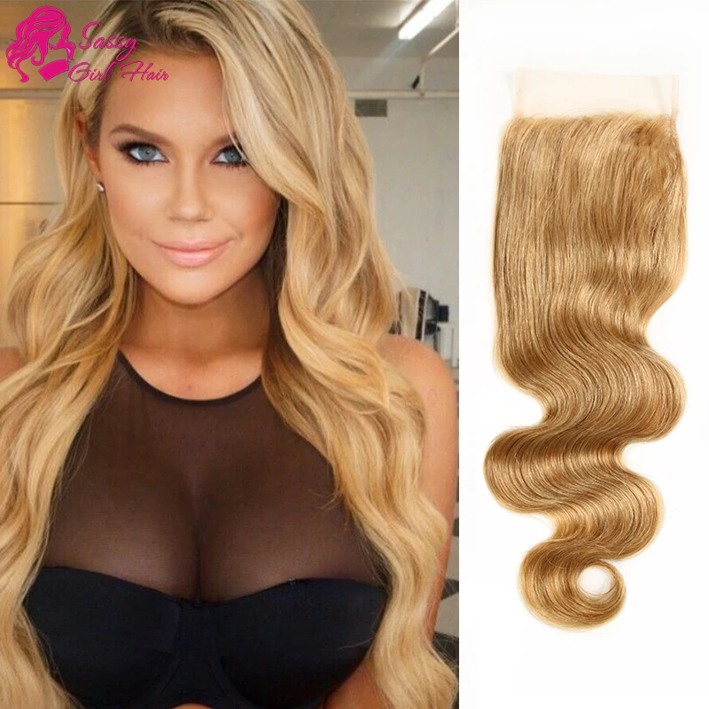 7a Rosa Hair Products Malaysian Body Wave Closures Honey Blonde