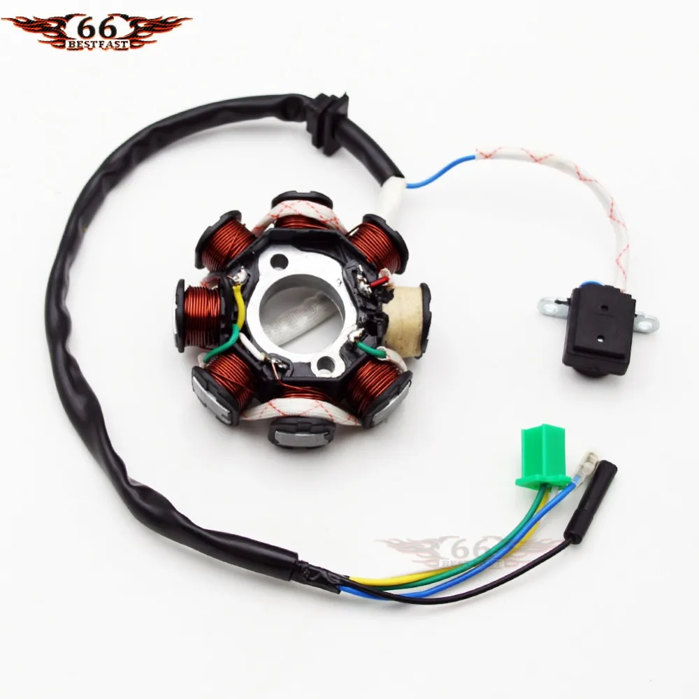 5 wires Stator Magneto 8 Coils For GY6 ATVs Quad Go Kart 50cc-150cc