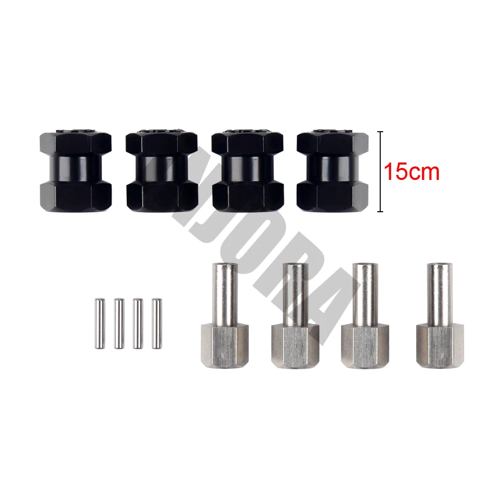 INJORA RC автомобиль металл 12 мм колеса Шестигранная ступица 15 мм/20 мм/25 мм удлинитель муфта для осевой SCX10 D90 CC01 F350 1/10 RC Гусеничный