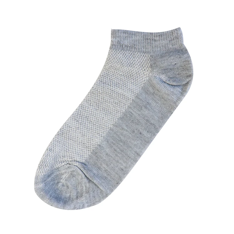 10 пар, Новое поступление, мужские носки, повседневные Летние Стильные дышащие брендовые носки, мужские нарядные носки - Цвет: Серый