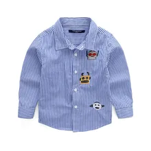 Весенне-осенние рубашки для мальчиков хлопковые повседневные Мультяшные блузки для детей Camisas Para Hombre Студенческая рубашка подростковая одежда Vestidos