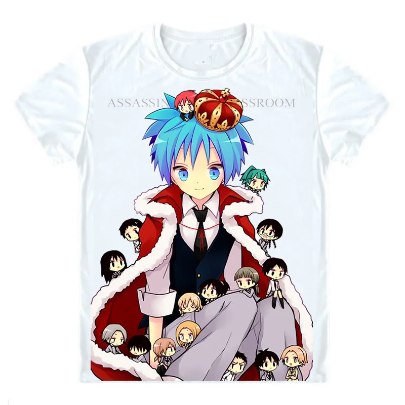 

Assassination Classroom Ansatsu Kyoushitsu T-Shirts Short Shirts Anime Koro-Sensei Q! Shiota Nagisa Class 3-E Cosplay Shirt