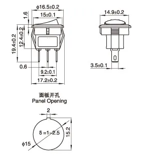 plastic push button caps 2Pin Round Button Rocker Switch Red 3A/250V 6A/125V light switch wireless