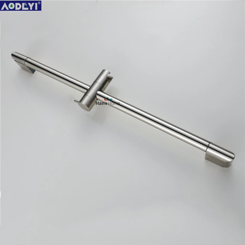 US $21.82 stainless steel amp ABS brushed nickel new design sliding bar shower bar amp shower head holder bathroom bar