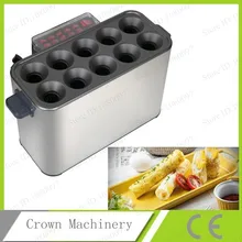 Коммерческий 10 трубок яйцо гамбургер хот-дог рулон, колбаса жарки машина; машина для изготовления яичного рулета