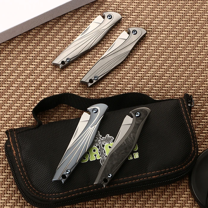 Зеленый шип карманный нож M390 лезвие прокладка Титан 3D Ручка Кемпинг Открытый Фруктовый нож карманный нож EDC инструмент