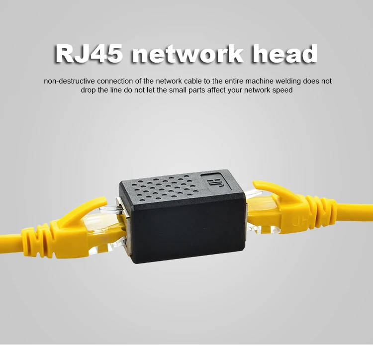 1Network Connector Adapter Cable extende 8P8C RJ45 Lan Cable Coupler Extender RJ45 Extension Converter Female to Female Cat765e