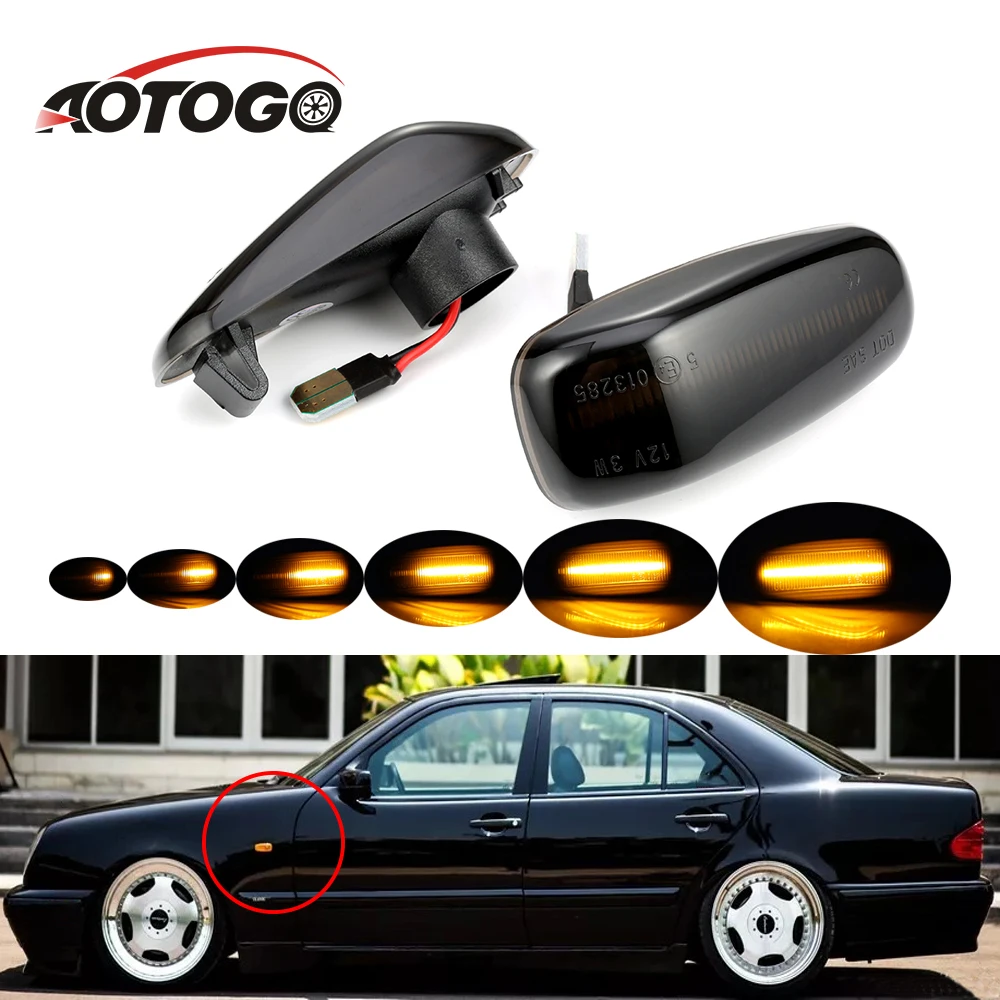 

2pcs Led Dynamic Signal Light For Mercedes BENZ W210 W202 W208 R170 Vito W638 Side Marker Turn Signal Light Sequential LED