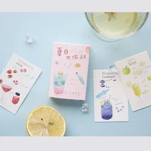 28 шт./компл. креативная летняя напиток жизни ЛОМО карта мини Почтовые открытки/поздравительная открытка/конверт ко дню рождения подарочная карта