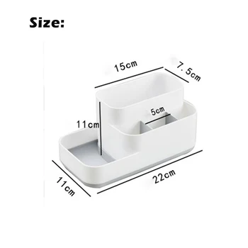 Plastic Makeup Organizer Bathroom Storage Box Cosmetic Organiser Office Desktop Make Up Jewelry Storage Box Sundries Container 5