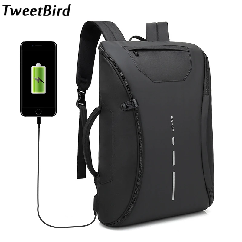 TweetBird Best Professional Men Business Backpack Travel Waterproof Oxford Slim Laptop Backpacks ...