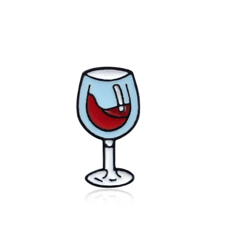 Винная бутылка "время" вина Стекло эмаль броши на булавке значок Кубок красное вино эмаль брошка на лацканы на булавке значок джинсы с принтом из мультиков, аксессуары