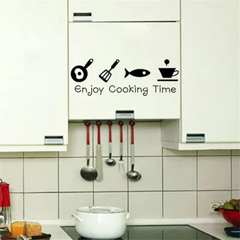 DIY 3D Design Creative Wall Stickers Kitchen Decal Home Decor Restaurant Decoration Wall Art