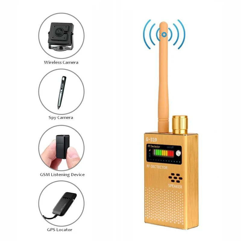 Professional Wireless RF Signal Detector Anti-Spy Bug GPS Mini Camera Detector Wireless Signal Scanner Device Finder