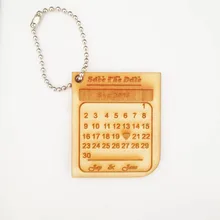 50 шт. пользовательские сохранить Дата деревянные бирки, персональный календарь Форма Свадебный теги, деревенский Свадебные душ пользу метки