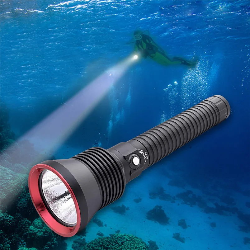 

Professional Scuba Diving Flashlight Underwater Light Torch LED Torch Flashlight Rechargeable Linterna Led 40FY28