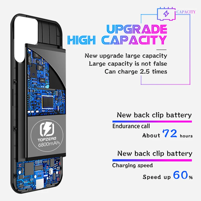 6800mAh Battery Charger Case For Huawei P30 Power Bank Battery Case Charging Phone Cover Slim Powerbank Case For Huawei P30 Pro