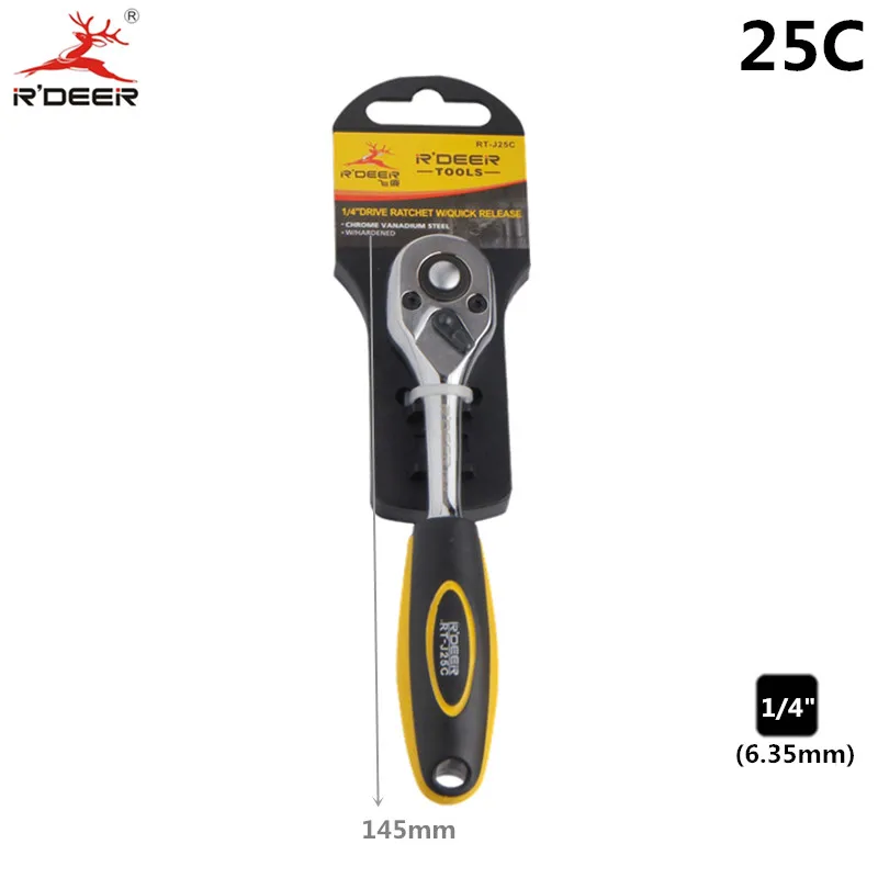 Ключ с храповым механизмом RDEER 1/2 дюйма 3/8 1/4 1 шт.|ratchet wrench|socket wrench1/2&quot ratchet wrench |