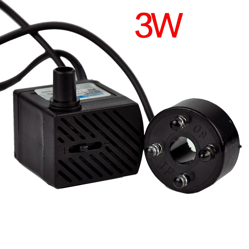 AC 220V 3W 5W Submersible Water Pump LED Aquarium Fountain Fish Pond Tank EU Plug For Fish Tanks Plants Growth Supplies Tool   (4)
