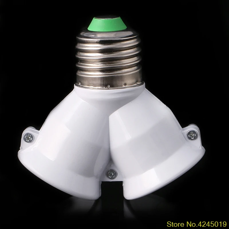 Высокое качество E27 к двойной E27 Цоколь удлинитель адаптер конвертер светодиодный светильник лампа