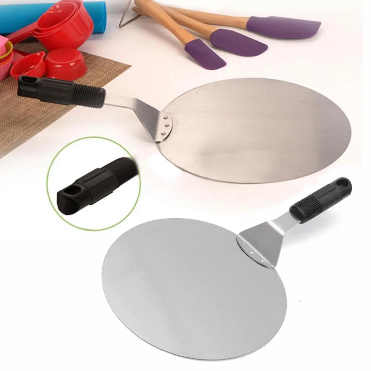 JX-LCLYL Pizza Peel Bakers Paddle Spatula Tray Pan Tableware Tools Stainless Steel