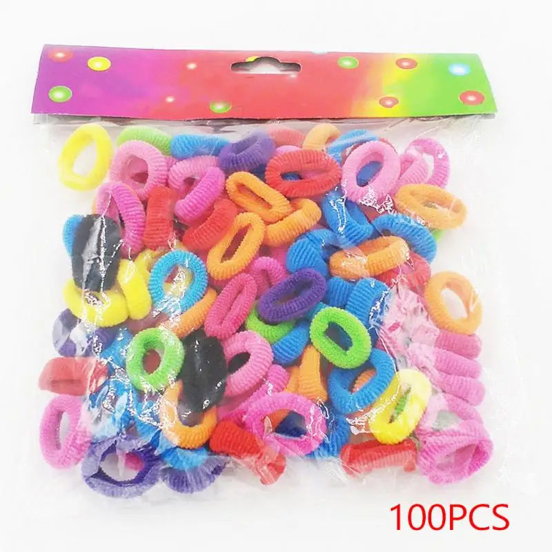 

100 Pcs/pack Girls Adjustable Band Rope Dreadlock Headwear Fashion Hair Ring