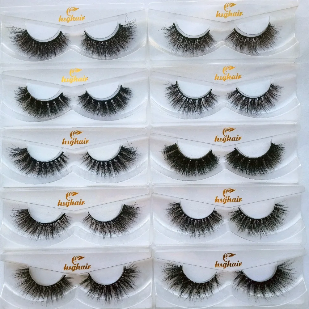 HUISG HAIR makeup beauty tools 3D mink eyelashes high quality real natural handmade false | Красота и здоровье