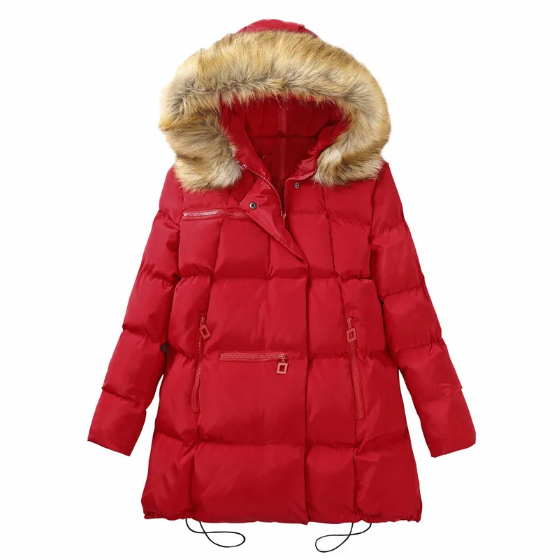 

Winter Parkas Women Thicken Down Cotton Jacket New Loose Hooded Medium Long Outerwear Plus Size 5XL 6XL Female basic Coat AA936