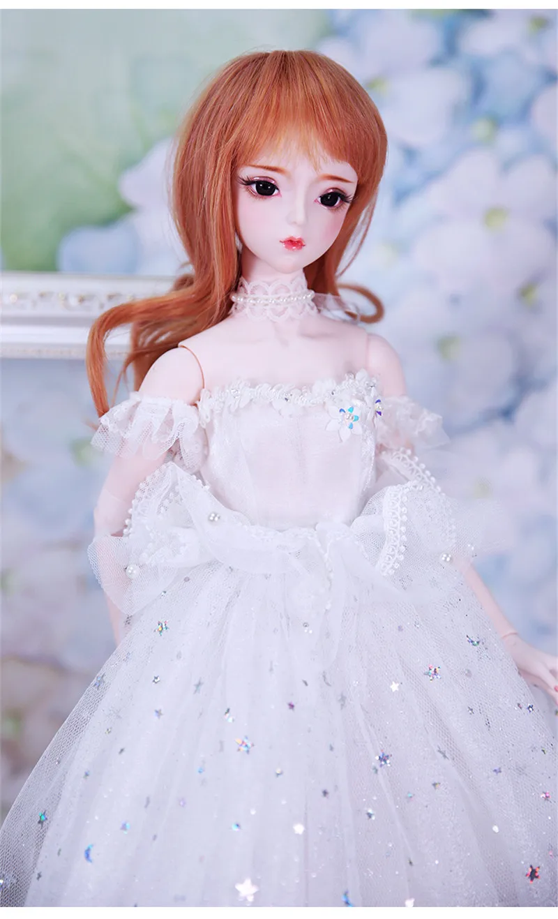 Парик для 1/3 BJD Тыква и каштановые волосы AI YoSD MSD SD набор игрушка подарок DC лати костюм 60 см кукла