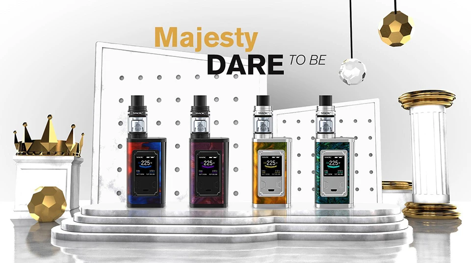 SMOK Majesty 225 Вт Vape мод TC VW 4 мл TFV8 X-BABY испаритель вейп-комплект электронной сигареты VS SMOK Alien X-PRIV