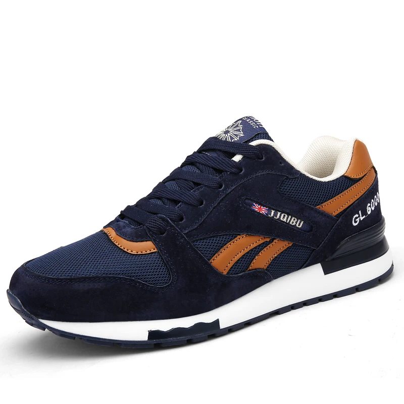 Hot Sale Sport Running Shoes Men Brown Blue Mens Designer Sneakers Breathable Leather Athletic Shoes Spring Summer Jogging Shoes