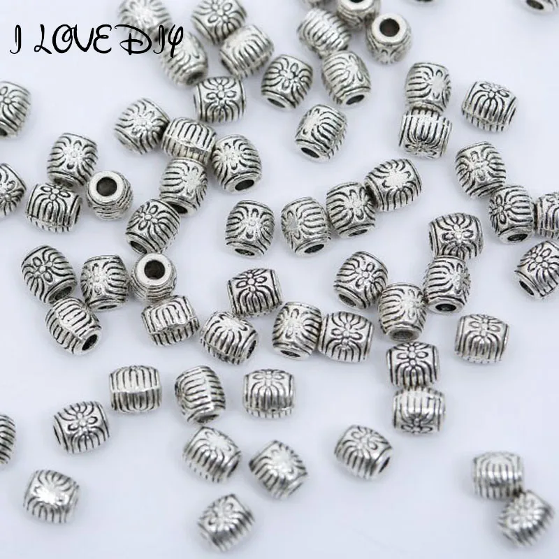 

Tibetan Silver Plated Loose Spacer Beads Metal beads Charms Spacer beads for DIY Jewelry Making DIY 100pcs/lot