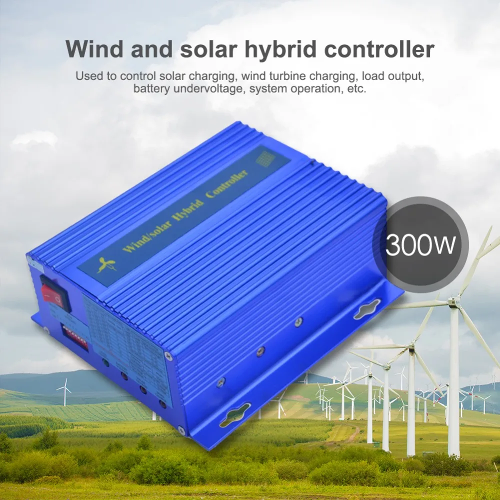 

12V 24V 300W Wind Solar Hybrid Controller Wind Panel Auto Distinguish Wind/Solar Hybrid Power Generation Street Light Controller